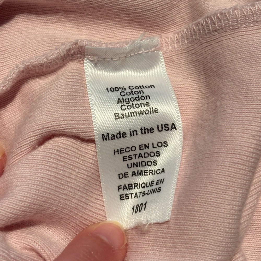 Michael Stars Fallon Shine Tee, Pink Fitted Short Sleeve Tee - Picture 5 of 8